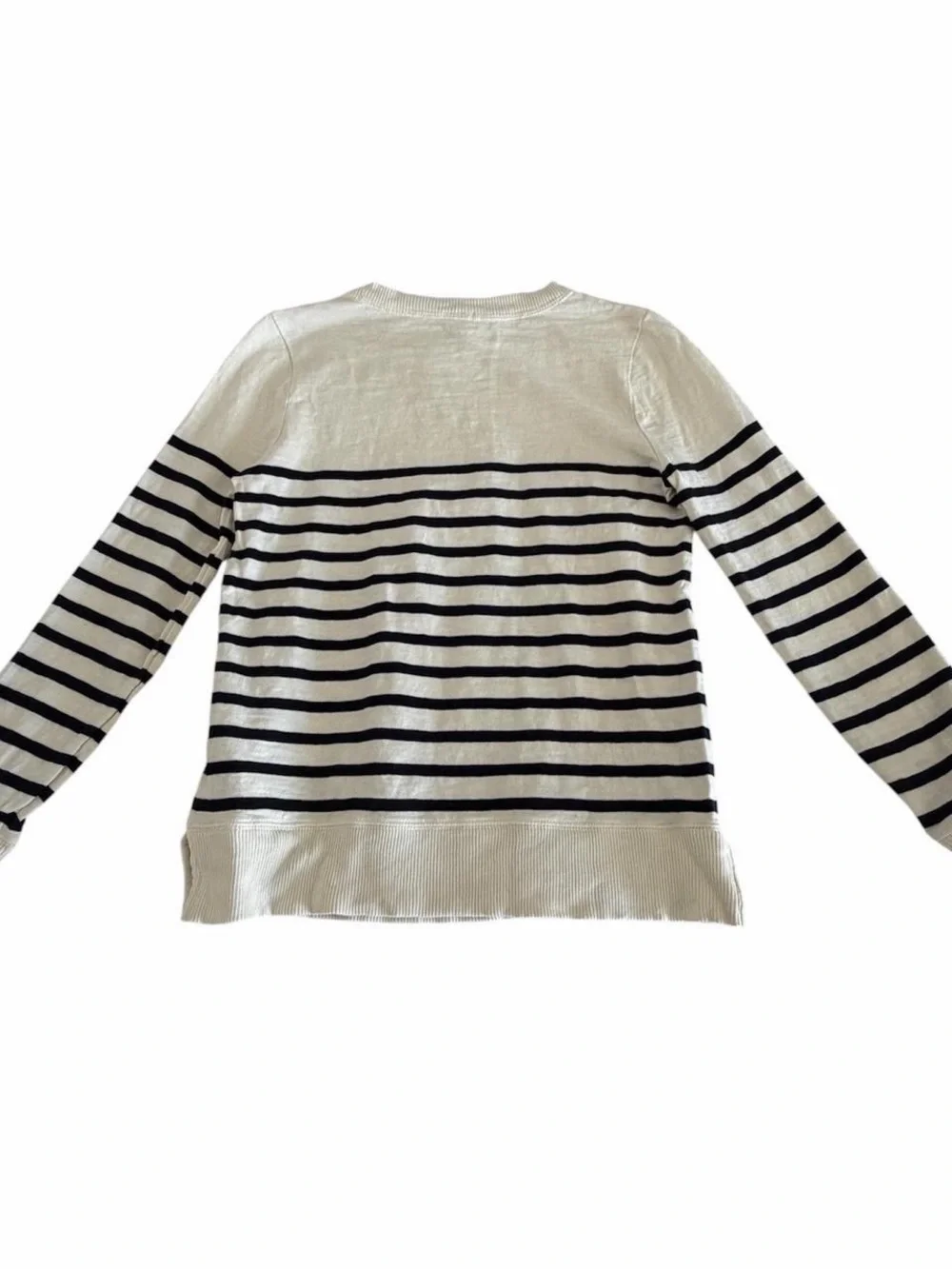 J.Crew Striped Button-Shoulder Sweater